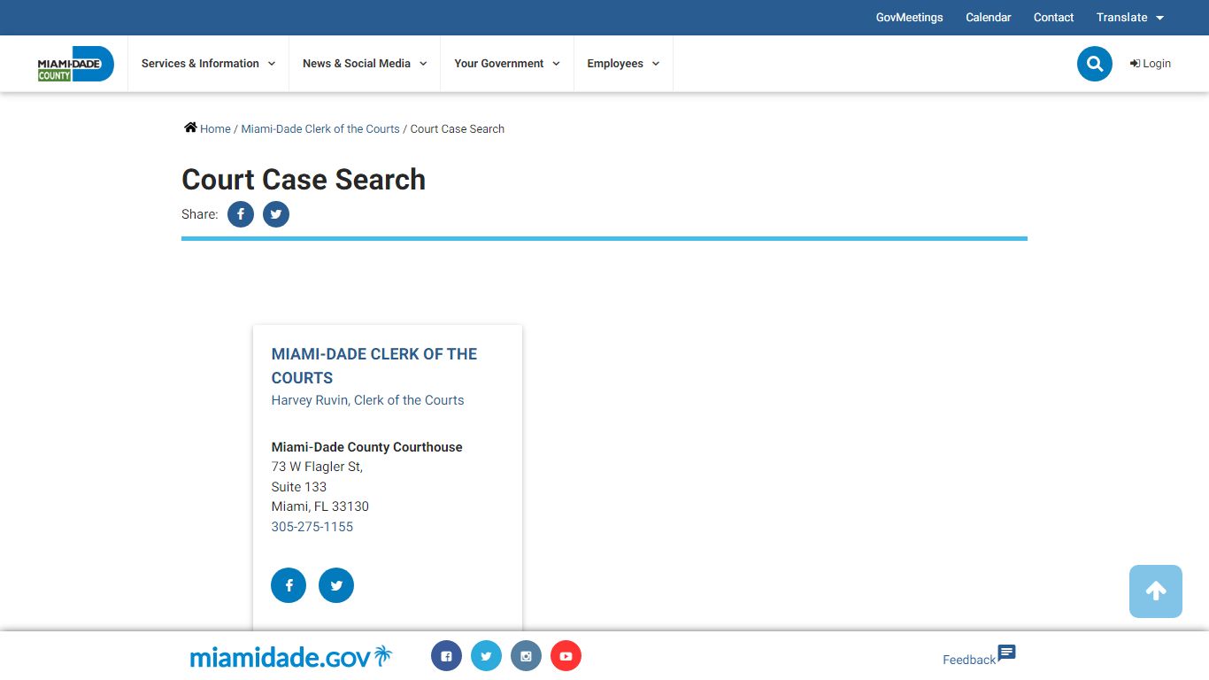 Court Case Search - Miami-Dade County, Florida